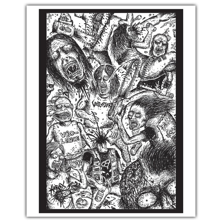 Lobo Ramirez "Thrash Moshpit" Print